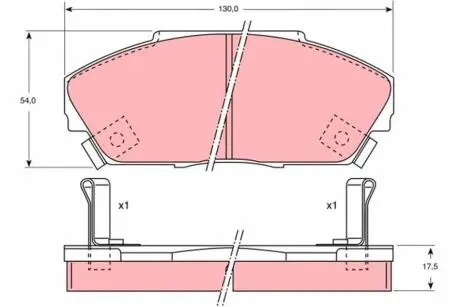GDB733 Комплект гальмівних колодок, дискове гальмо TRW підбір по vin на Brocar