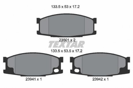 2350101 Гальмівні колодки, дискове гальмо (набір) TEXTAR підбір по vin на Brocar