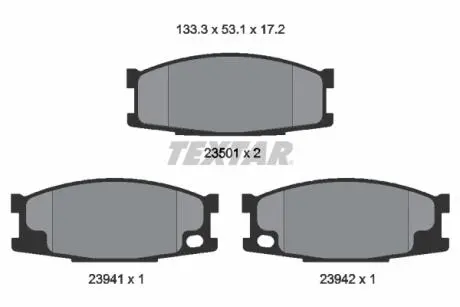 2350101 Тормозные колодки дисковые TEXTAR підбір по vin на Brocar