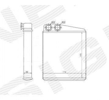 RP70228 Радиатор обогрева салона SIGNEDA подбор по vin на Brocar