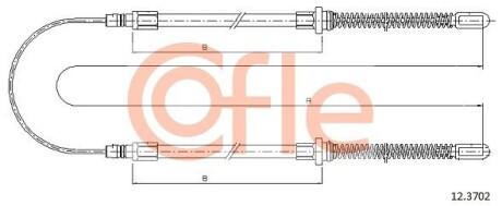 123702 Трос ручника COFLE підбір по vin на Brocar