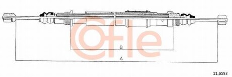 116593 Трос ручника COFLE підбір по vin на Brocar