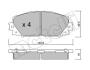 2207450 Колодки тормозные (передние) Toyota Yaris 05-/Great Wall C30/Lingao/Tengyi 09- METELLI підбір по vin на Brocar