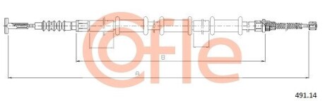 49114 Трос ручного гальма COFLE підбір по vin на Brocar