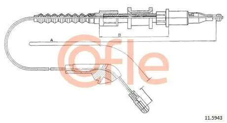 115943 Трос, стояночная тормозная система 11.5943 COFLE COFLE подбор по vin на Brocar