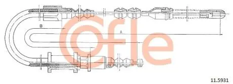115931 Трос ручника COFLE подбор по vin на Brocar