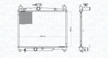 350213164800 Chłodnica MAGNETI MARELLI підбір по vin на Brocar