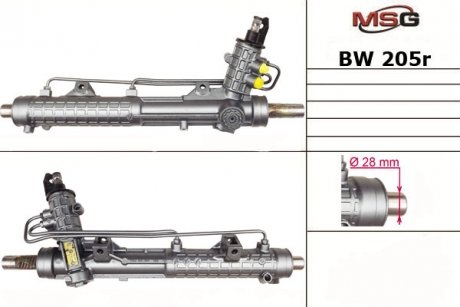 BW205R Рулевая рейка с г /п (реставрированная) BMW 3 (E46) 1.6-3.0D 02.98-12.07 MSG подбор по vin на Brocar