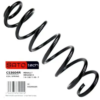CS3604R SATO Пружина RENAULT MEGANE III 1.4-1.9D 11.08- F SATO tech підбір по vin на Brocar