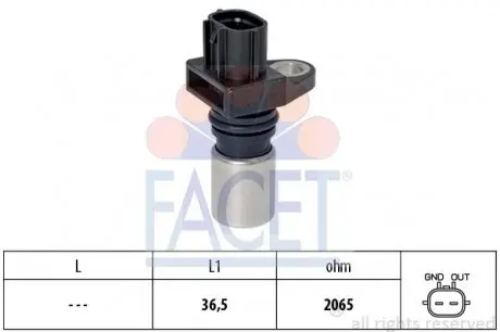 90417 Датчик оборотов коленвала Nissan X-trail 2.2 dci (04-13) (9.0417) FACET FACET подбор по vin на Brocar
