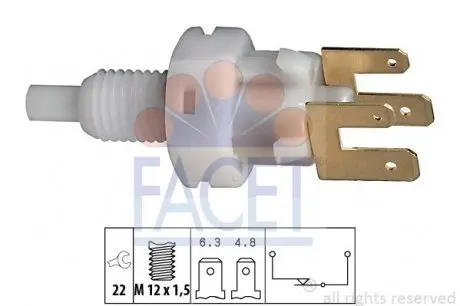 71083 1 810 083 вимикач стоп-сигналу FACET підбір по vin на Brocar