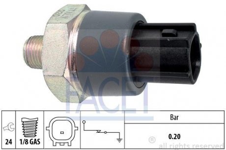 70166 Датчик давления масла Nissan Murano ii 2.5 dci 4x4 (10-14) (7.0166) FACET FACET подбор по vin на Brocar