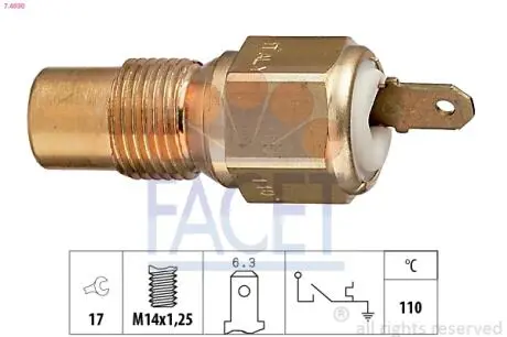 74030 Датчик температури FACET підбір по vin на Brocar