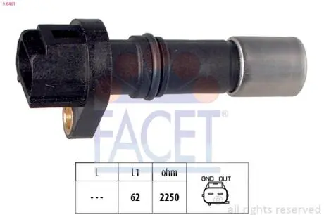 90461 Датчик колінвалу FACET підбір по vin на Brocar