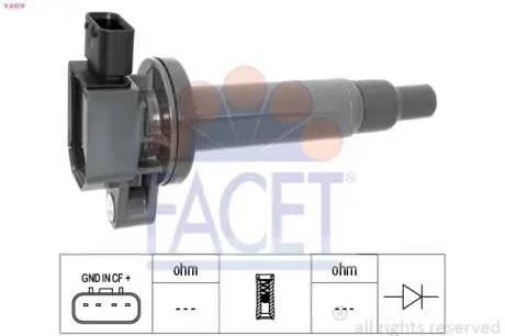 96359 Катушка зажигания (Pencil) FACET подбор по vin на Brocar