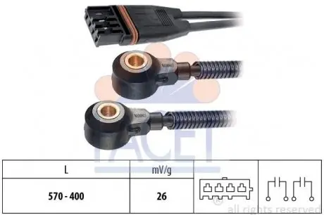 93196 Датчик детонации Bmw 3 335 i (05-13) (9.3196) FACET FACET подбор по vin на Brocar