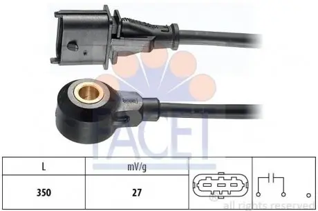 93074 Датчик детонации Opel Vectra C 2.2 (03-) (9.3074) FACET FACET подбор по vin на Brocar