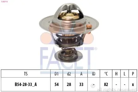 78371S 1 880 371S Термостат FACET підбір по vin на Brocar