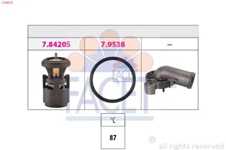 78561K 1 880 561K Термостат FACET підбір по vin на Brocar
