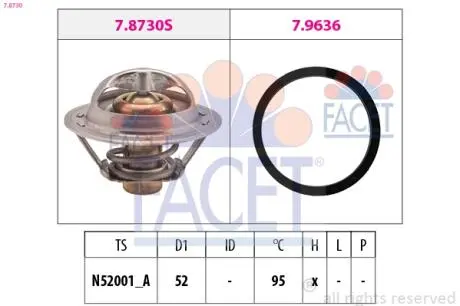 78730 1 880 730 Термостат FACET підбір по vin на Brocar
