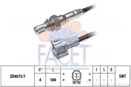 107565 Лямбда-зонд FACET подбор по vin на Brocar