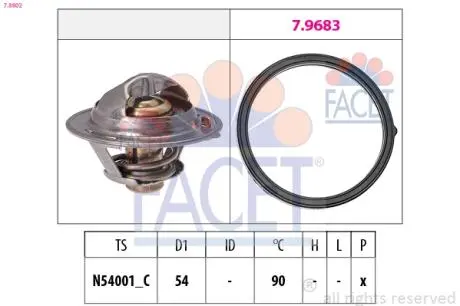 78802 Термостат FACET підбір по vin на Brocar