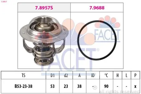 78957 Термостат FACET підбір по vin на Brocar