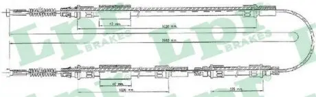 C0280B Тросик стоянкового гальма LPR підбір по vin на Brocar