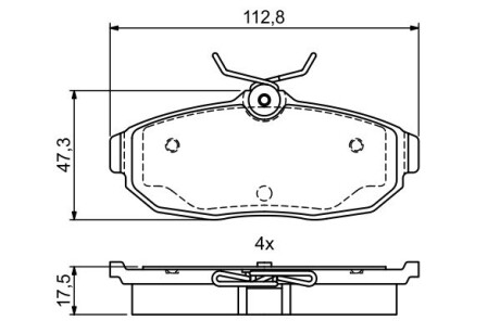 0986495401 Тормозные колодки задн. Mustang 05- BOSCH подбор по vin на Brocar