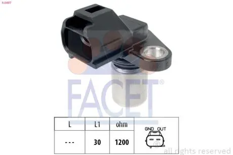 90497 Датчик положения распредвала Toyota Avensis 2.0/2.2 D / Corolla 1.4/2.0 D / Land Cruiser 4.5 D 08-> FACET подбор по vin на Brocar