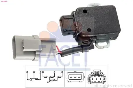 105005 Датчик положения дроссельной заслонки Infiniti M30 3.0 i 89-93 / Nissan Maxima 3.0 i 91-> FACET подбор по vin на Brocar