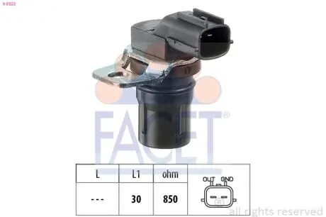90322 Датчик положення коленвала Ford C-Max/Fiesta/Focus 1.25-2.5 i/TDCI/Ti/DI/TDDi/TDI 98-> FACET підбір по vin на Brocar