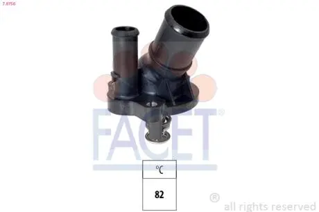 78756 Термостат Transit 2.3 16V 06-14/Mondeo/Mazda 3, 6 1.8-2.3i 00- (82C) FACET підбір по vin на Brocar