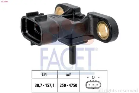 103409 Датчик давления воздуха Lexus GX / Toyota Land Cruiser 4.7i 01-> FACET подбор по vin на Brocar