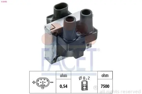 96046 Катушка зажигания Punto/Tipo 93- FACET підбір по vin на Brocar