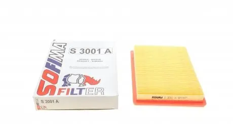 S3001A Фильтр воздушный Honda Civic VI 1.4/1.6i 95-01/Nissan X-Trail 2.5 07-14/Primera 1.6i 98-02 SOFIMA подбор по vin на Brocar