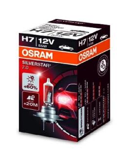 64210SV2 Автолампа H7 12V 55W PX26d Silverstar 2.0 +60% OSRAM підбір по vin на Brocar