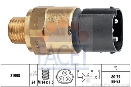 75679 Датчик вмикання вентилятора FACET підбір по vin на Brocar