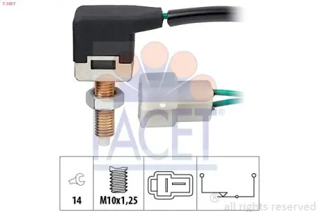 71057 Датчик стоп-сигнала Hyundai Coupe 1.6 16v (98-02) (7.1057) FACET FACET подбор по vin на Brocar