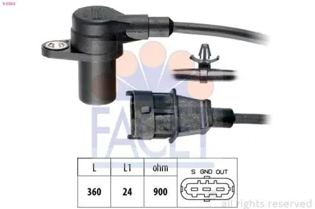 90564 Датчик импульсов FACET підбір по vin на Brocar