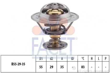 78323S Термостат FACET підбір по vin на Brocar