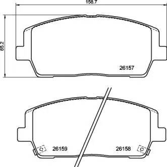 P30116 Комплект гальмівних колодок BREMBO підбір по vin на Brocar
