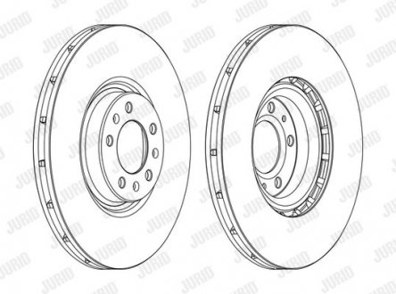 562398JC1 TARCZA HAM./PRZ/ CITROEN C6 05- @330X30 JURID підбір по vin на Brocar