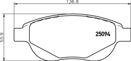 P61137 Гальмівні колодки дискові BREMBO підбір по vin на Brocar