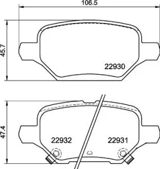 P59099 Колодки тормозные дисковые /комплект 4 шт/ BREMBO підбір по vin на Brocar