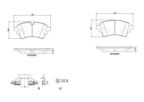 P85186 KLOCKI HAMULC. AUDI A6 19- TYŁ BREMBO підбір по vin на Brocar