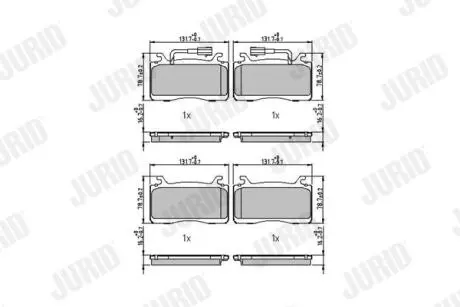 573700J KLOCKI HAM./PRZ/ ALFA ROMEO JURID підбір по vin на Brocar