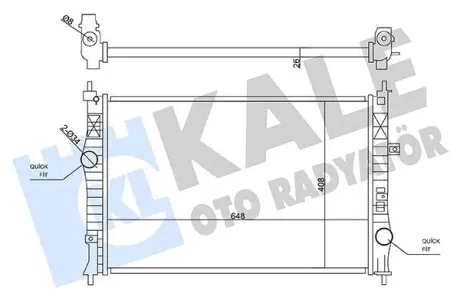 355640 Радіатор охолодження Berlingo,C4 Grand Picasso,C5 Aircross,Jumpy,Opel,Peugeot 308/508,Expert 1.6/1.6BlueHDI/2.0 BlueHDI KALE OTO RADYATOR підбір по vin на Brocar