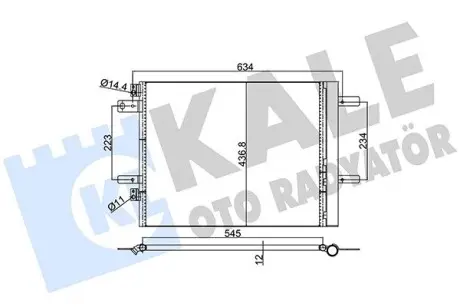 353150 Радіатор кондиціонера C4 Grand Picasso,Jumpy,Spacetourer,Opel Combo Tour,Grandland,Peugeot 3008/308,508,Expert KALE OTO RADYATOR підбір по vin на Brocar