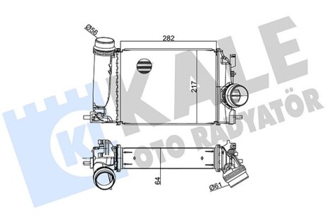 350980 Интеркулер Grand Scenic IV,Kadjar,Megane IV,Talisman,Nissan Qashqai II,X-Trail 1.2/1.5dCi/1.6 KALE OTO RADYATOR підбір по vin на Brocar